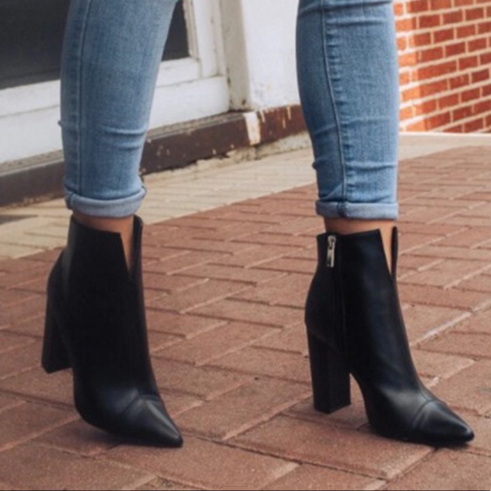 Harley Split Faux Leather Booties - Picture 5 of 6